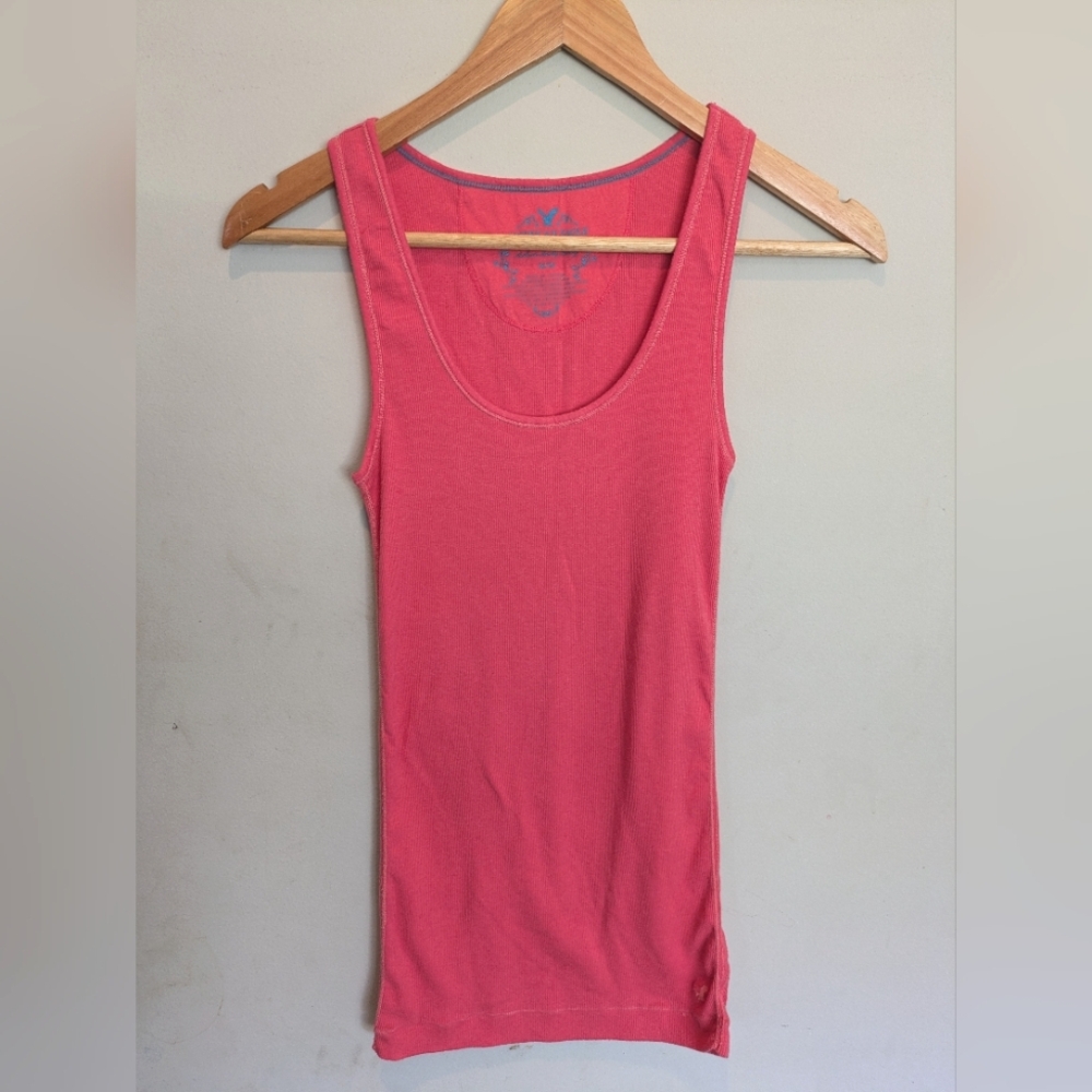 American Eagle Vintage Coral Long Tank Top Size M Y2K